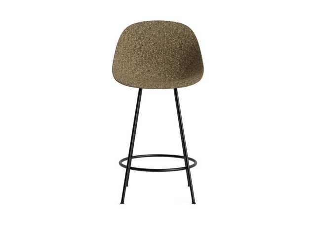 Normann Copenhagen Mat Bar Chair 65cm Black Steel Base in Seaweed