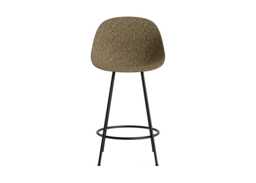 Normann Copenhagen Mat Bar Chair 65cm Black Steel Base in Seaweed