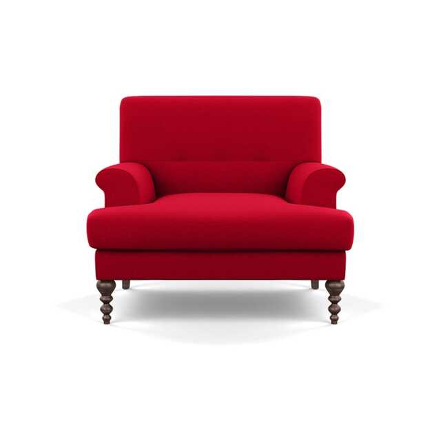 Scp Oscar Formal Armchair Melton Wool Red Oxide Walnut Feet