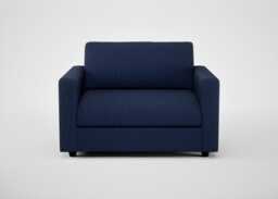 Heal's Nimbus Loveseat Melton Wool New Navy Black Feet
