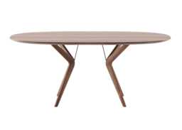Artisan Lakri Oval Table Natural Oiled Walnut 205 x 120cm