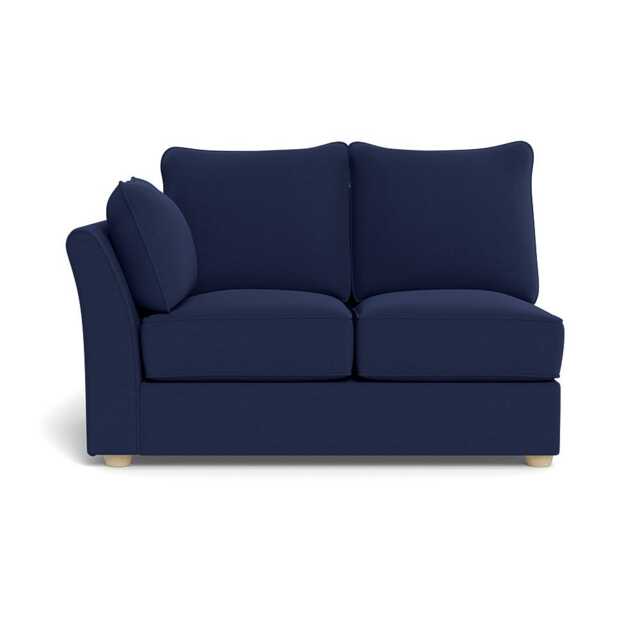Heal's Tailor Double Left Hand Facing Corner Unit Melton Wool New Navy Natural Feet