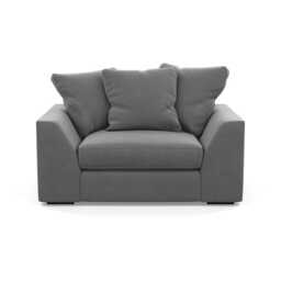 Heal's Cumulus Loveseat Smart Velvet Mercury Black Feet