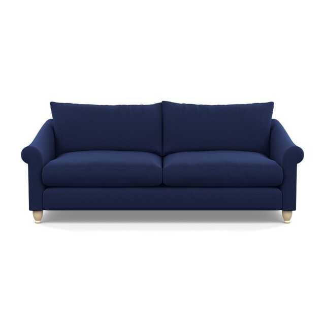 Heal's Devon 4 Seater Sofa Melton Wool New Navy Natural Feet