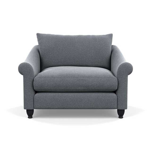 Heal's Devon Loveseat Boucle Steel Black Feet - image 1