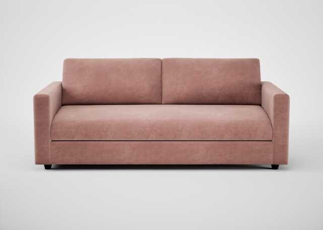 Heal's Nimbus II 4 Seater Sofa Smart Luxe Velvet Dusky Pink Black Feet