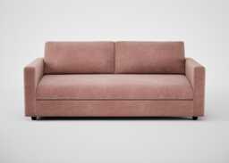Heal's Nimbus II 4 Seater Sofa Smart Luxe Velvet Dusky Pink Black Feet
