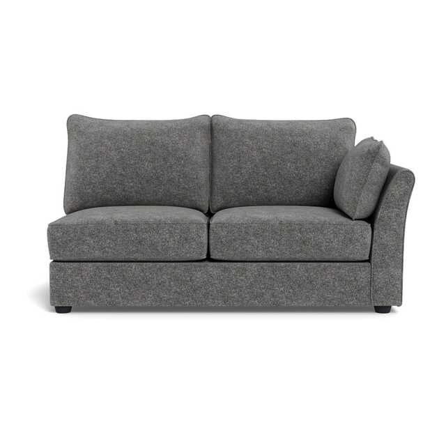 Heal's Tailor Medium Right Hand Facing Corner Unit Melton Wool Shale Black Feet