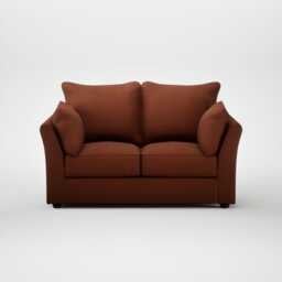 Heal's Tailor 2 Seater Sofa Smart Cotton Linen Rust Walnut Stained Feet - thumbnail 1