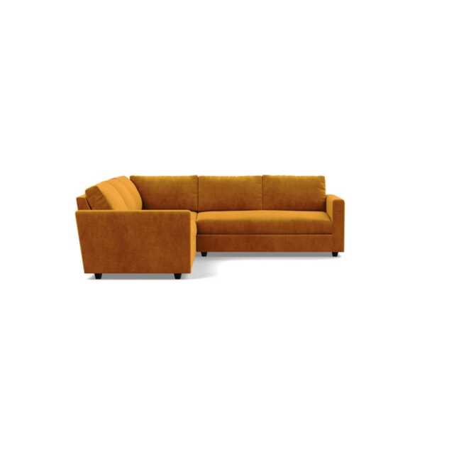Heal's Nimbus II Large Corner Sofa Smart Luxe Velvet Cognac