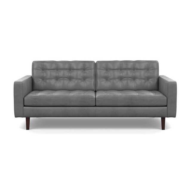 Heal's Hepburn 3 Seater Daino Leather Steel Wenge Feet - image 1