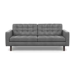 Heal's Hepburn 3 Seater Daino Leather Steel Wenge Feet - thumbnail 1