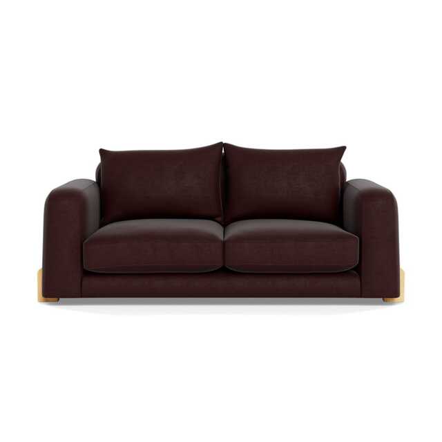 Heal's Nuvola 2 Seater Sofa Smart Luxe Velvet Acorn Natural Oak Feet - image 1