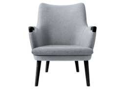 Carl Hansen & Son CH71 Lounge Chair Black Oak Shell Hallingdal 130 Cushion Hallingdal 130