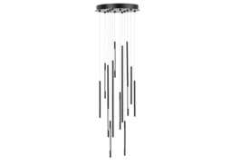 Heal's Saber LED Chandelier 12 Light Cluster Pendant Black