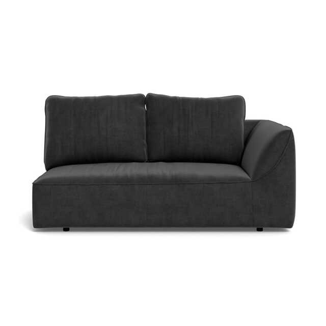 Heal's Morven Right Hand Facing 2 Seater Unit Smart Luxe Velvet Nickel