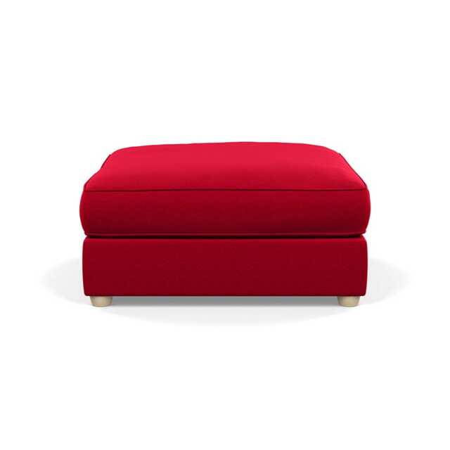 Heal's Tailor Footstool Melton Wool Red Oxide Natural Beech Feet