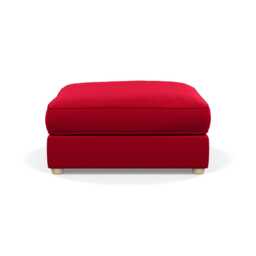 Heal's Tailor Footstool Melton Wool Red Oxide Natural Beech Feet