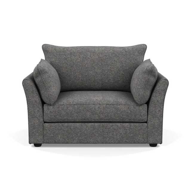 Heal's Tailor Loveseat Melton Wool Shale Black Beech Feet