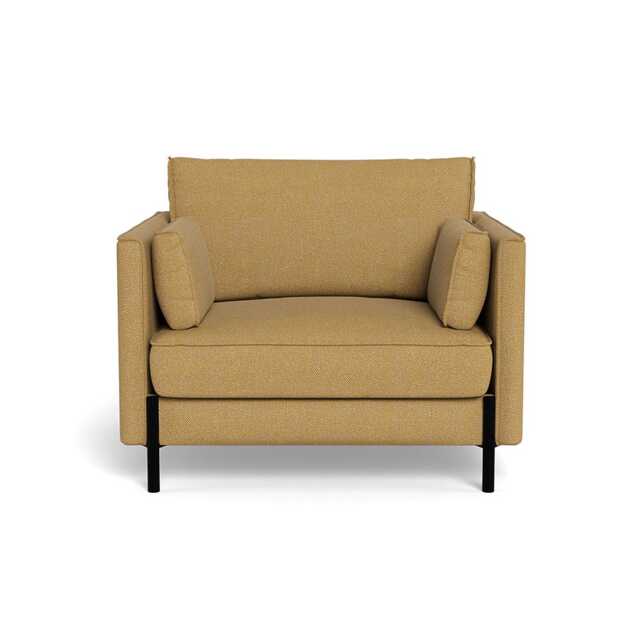 Heal's Tortona Armchair Boucle Tweed Citrine Black Feet