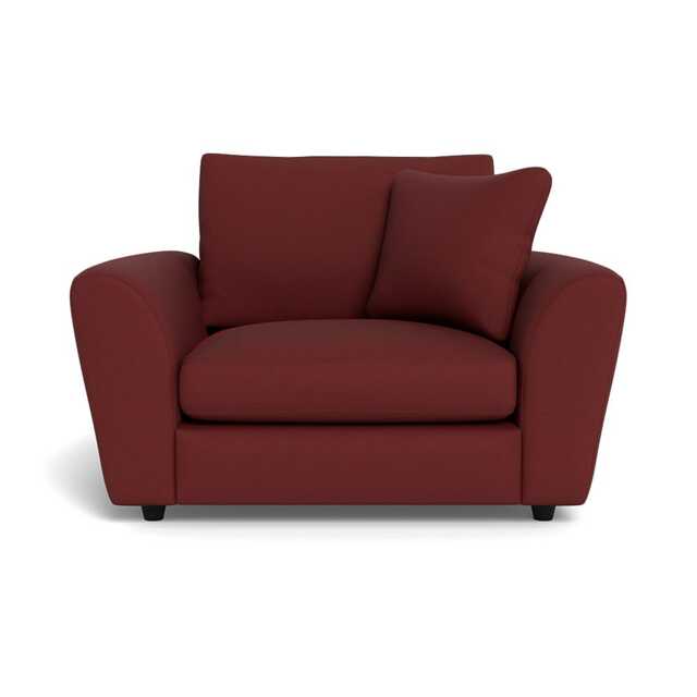 Heal's Snooze Loveseat Capelo Linen-Cotton Etruscan Red Black Feet
