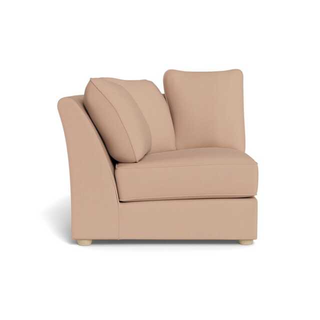 Heal's Tailor Curved Left Hand Facing Corner Unit Capelo Linen-Cotton Rosedale Natural Feet