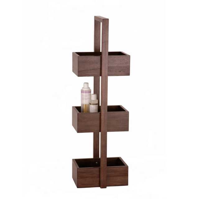 Wireworks Bathroom Storage Stand Dark Oak 3 tier