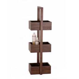 Wireworks Bathroom Storage Stand Dark Oak 3 tier