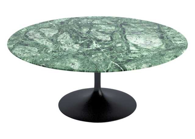 Knoll Saarinen Coffee Table with Black Base in Verdi Alpi 91cm - image 1