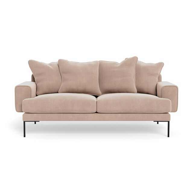 Heal's Torrington 3 Seater Sofa Smart Velvet Pebble Black Feet - image 1