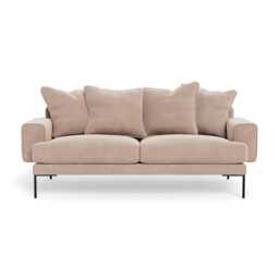 Heal's Torrington 3 Seater Sofa Smart Velvet Pebble Black Feet - thumbnail 1