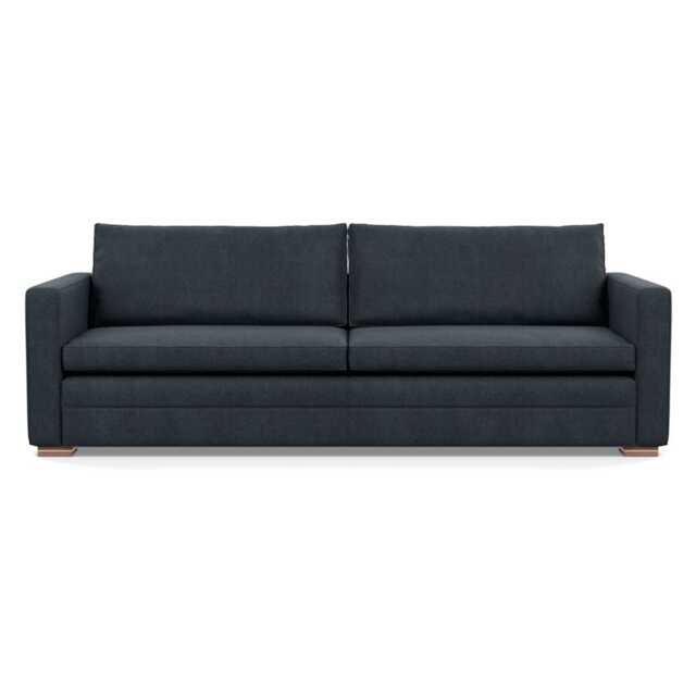 Heal's Palermo 5 Seater Sofa St Moritz Wool Grey 160 Brass and Walnut Feet