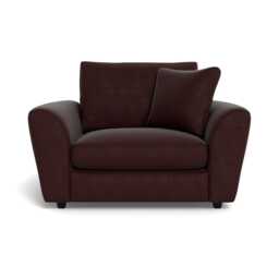 Heal's Snooze Loveseat Smart Luxe Velvet Acorn Black Feet