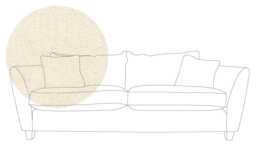 Heal's Torino 3 Seater Sofa Cotton Grain Black Feet