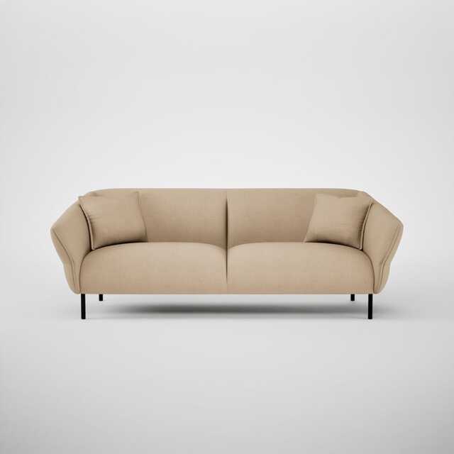 Heal's Alto 4 Seater Sofa Capelo Linen-Cotton Bamboo Black Feet - image 1