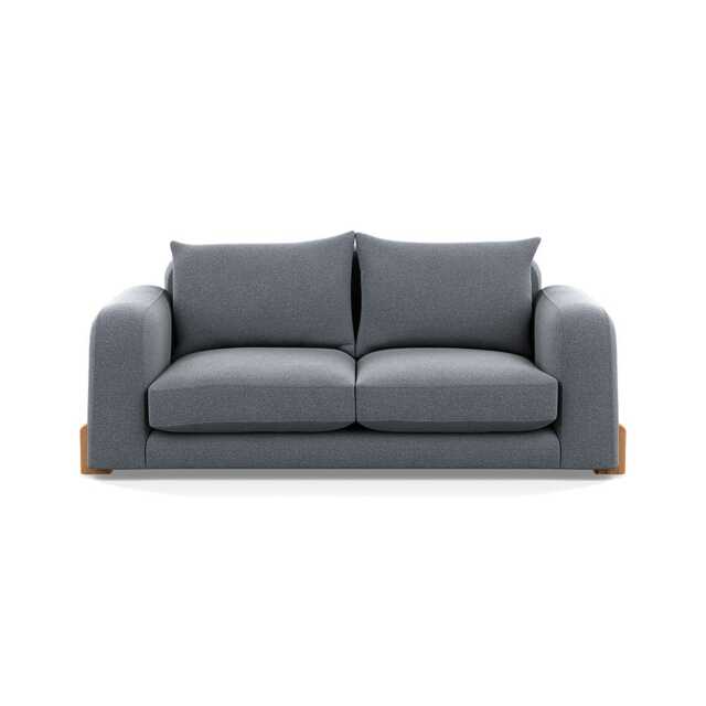 Heal's Nuvola 3 Seater Sofa Boucle Steel Natural Oak Feet