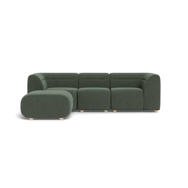 Heal's Lilli Left Hand Facing Corner Sofa Boucle Fern Natural Beech Feet