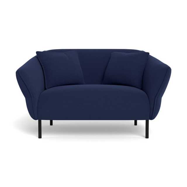 Heal's Alto Loveseat Melton Wool New Navy Black Feet - image 1