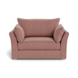 Heal's Tailor Loveseat Smart Luxe Velvet Dusky Pink Natural Beech Feet