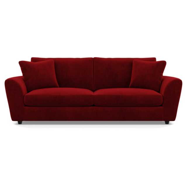 Heal's Snooze 5 Seater Sofa Smart Luxe Velvet Mulberry Black Feet