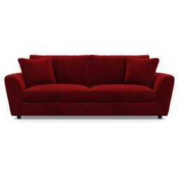 Heal's Snooze 5 Seater Sofa Smart Luxe Velvet Mulberry Black Feet