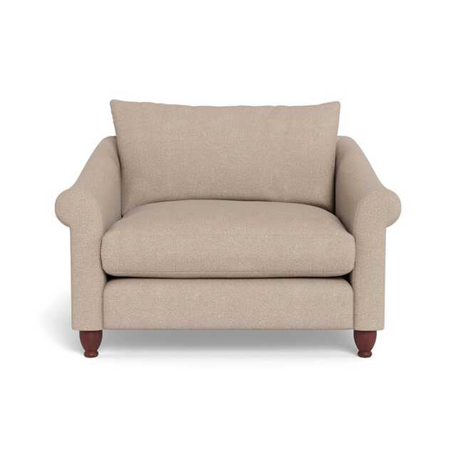 Heal's Devon Loveseat  Boucle Tweed Pearl Walnut Stained Beech Feet - image 1