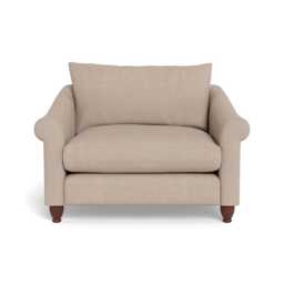 Heal's Devon Loveseat  Boucle Tweed Pearl Walnut Stained Beech Feet - thumbnail 1