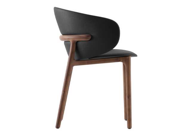 Artisan Mela Dining Chair in Walnut and Zenith Leather 9024