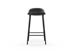 Normann Copenhagen Form Barstool in Black with Black Steel Legs