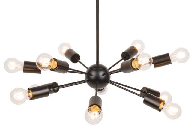 Heal's Mega Junction Chandelier 12 Light Black - image 1