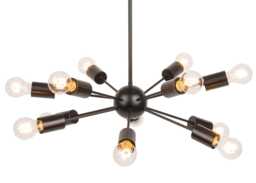 Heal's Mega Junction Chandelier 12 Light Black - thumbnail 1