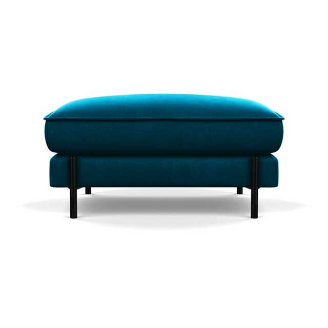 Heal's Tortona Footstool Velvet Teal - image 1