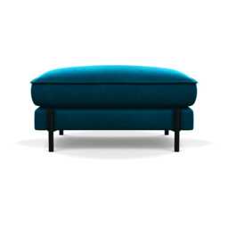 Heal's Tortona Footstool Velvet Teal