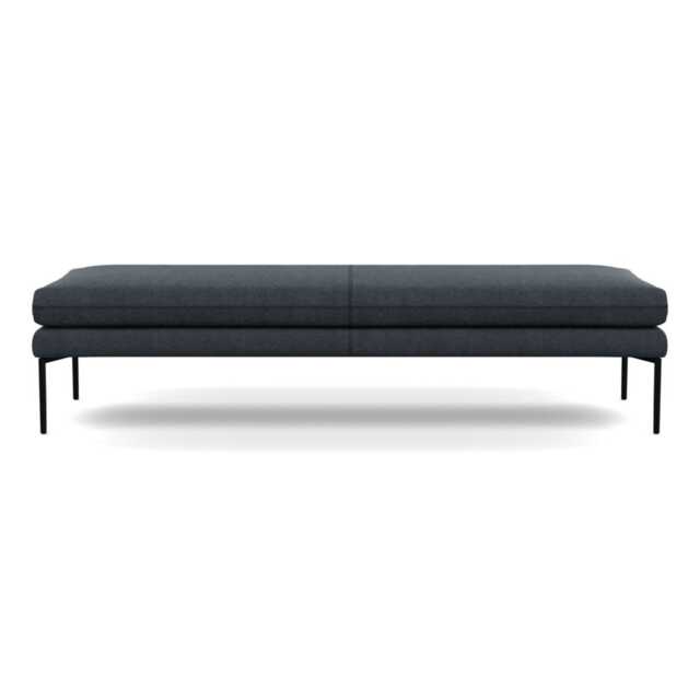 Heal's Matera Bench 180cm St Moritz Wool Grey 160 Black Feet